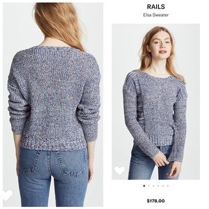 RAILS Elsa Sweater Speckled Blue